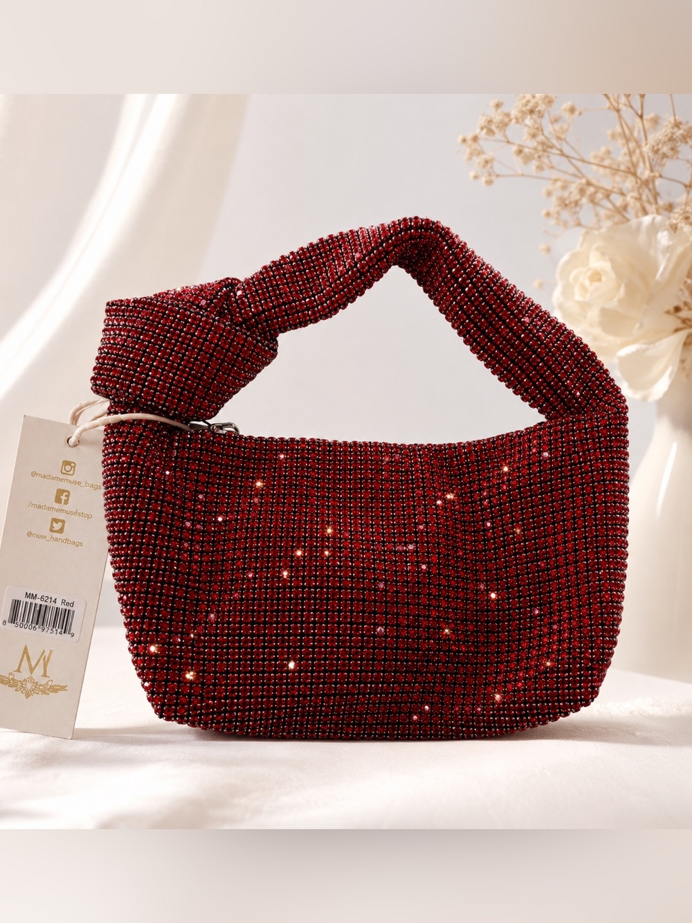 Madison West Red Beaded Satchel